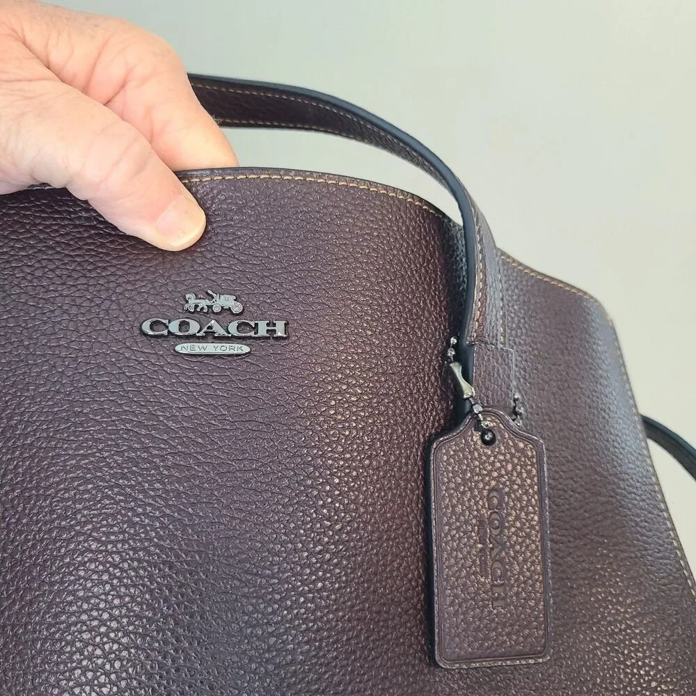 Coach Charlie Carryall Leather Tote Bag Crossbody Shoulder Purse Oxblood 25137